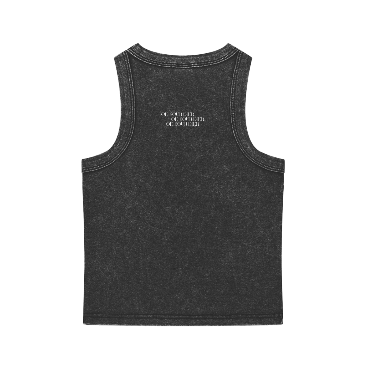 SNOW WASHED TANK TOP WITH OE BOURDIER LOGO