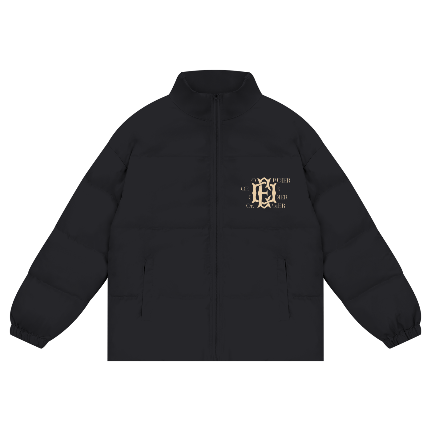 PUFFER COAT WITH OE BOURDIER LOGO