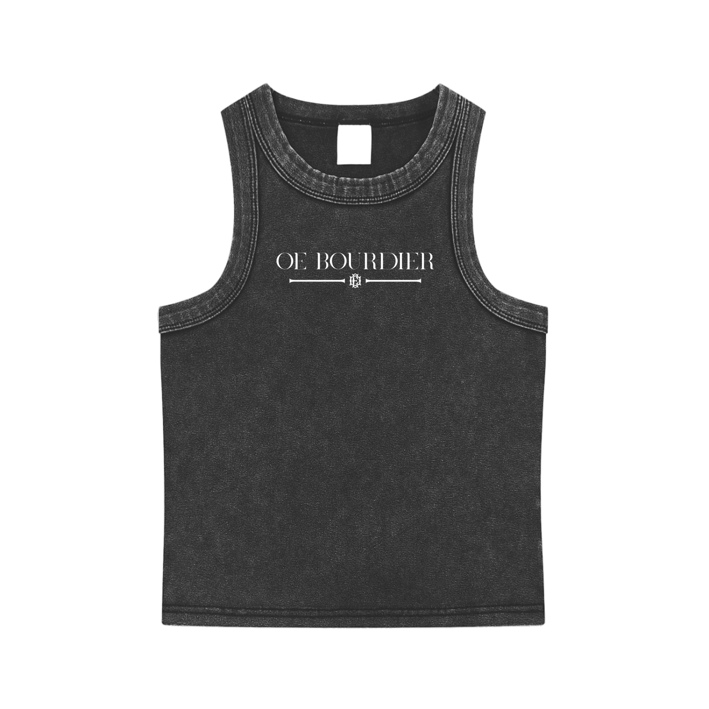 SNOW WASHED TANK TOP WITH OE BOURDIER LOGO