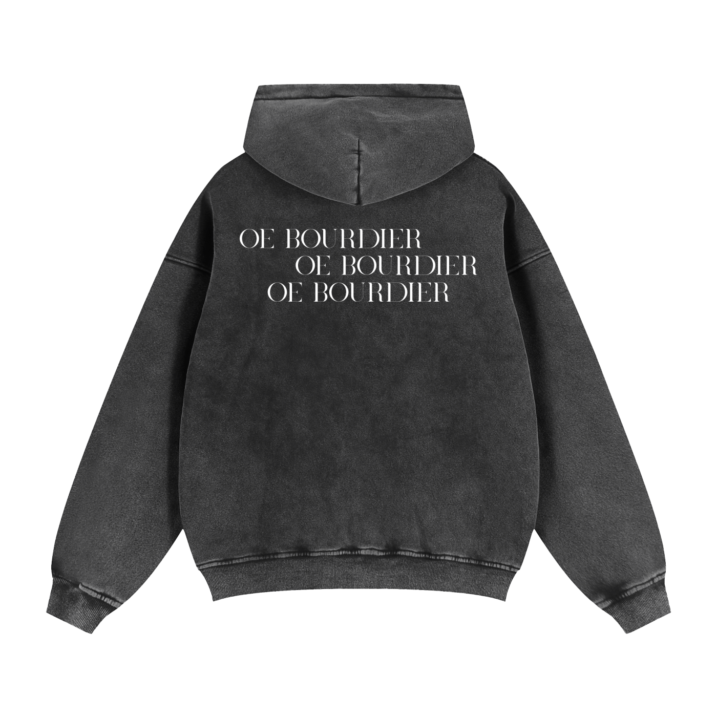 ZIP THROUGH BOXY HOODIE WITH OE LOGO