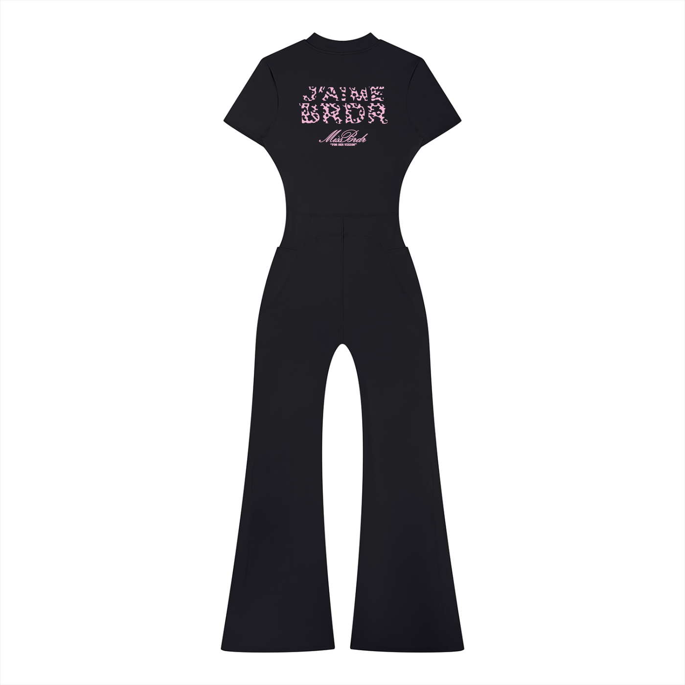 Women’s Tight Flared Leg Quarter-Zip Jumpsuit