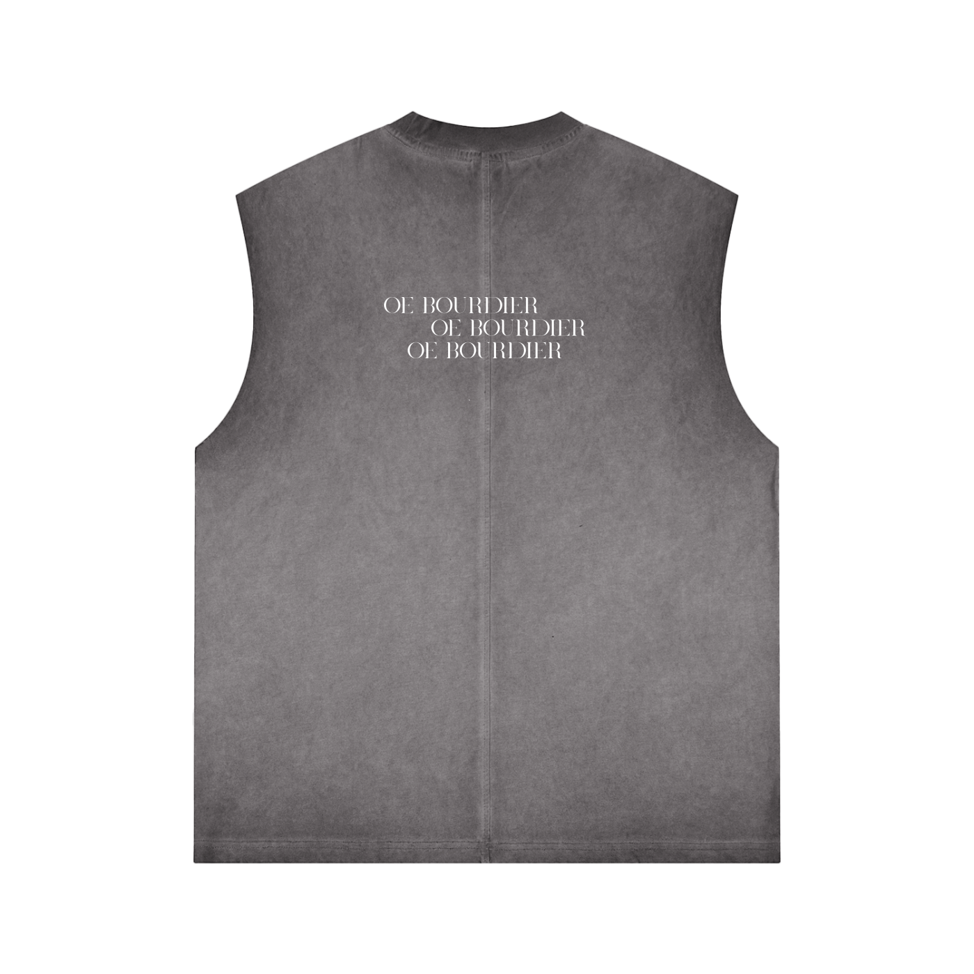 REVERSE WASHED TANK TOP WITH OE BOURDIER LOGO