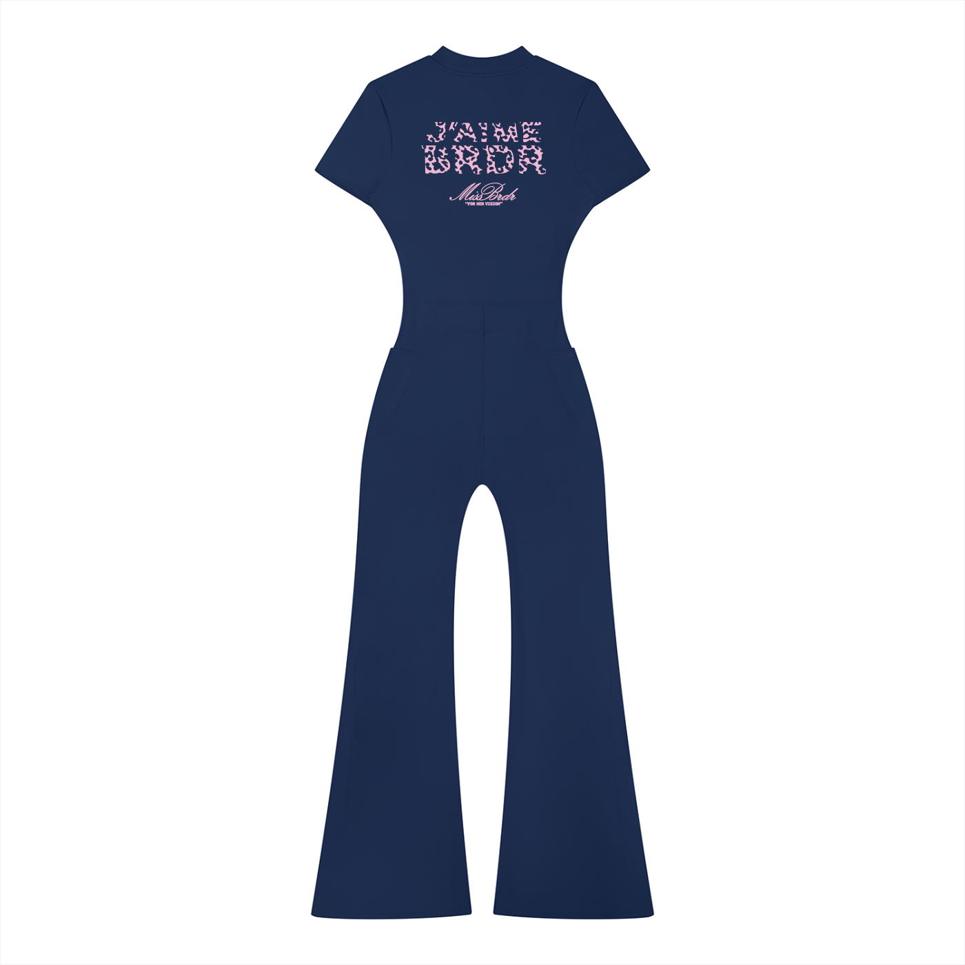 Women’s Tight Flared Leg Quarter-Zip Jumpsuit