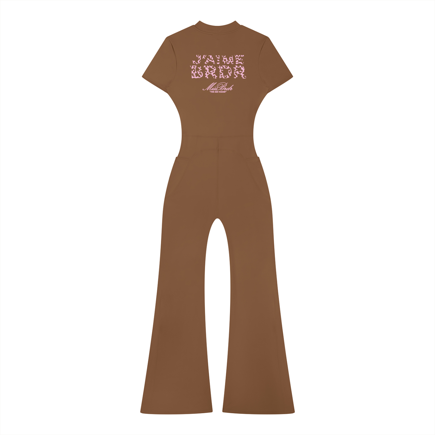Women’s Tight Flared Leg Quarter-Zip Jumpsuit